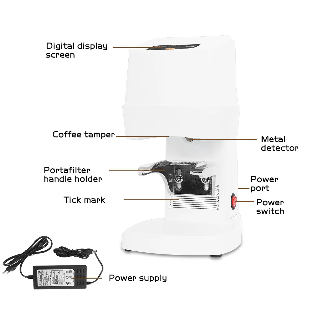 58mm Electric Coffee Tamper Stainless Steel Auto Press
