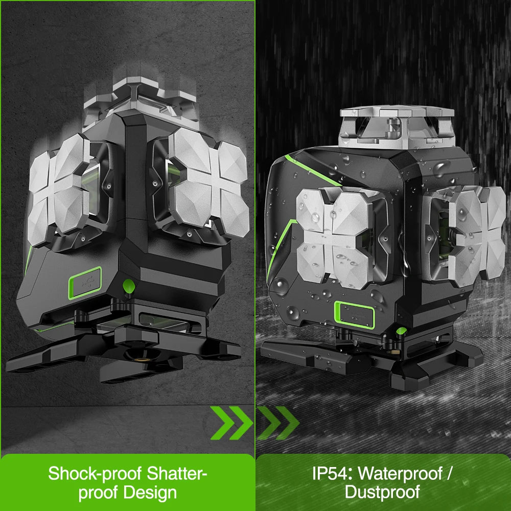 Bluetooth 4D Laser Level Set with Hard Carry Case