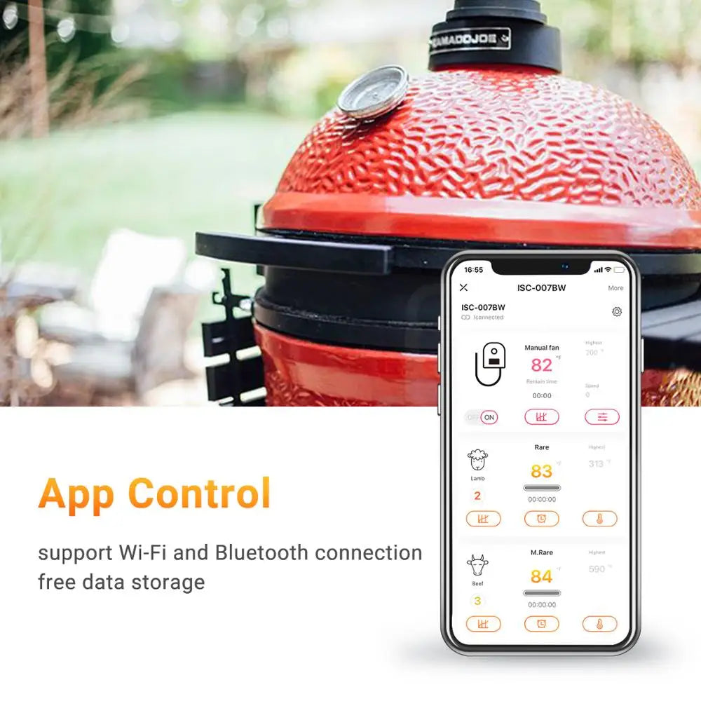 Bluetooth Oven Grill Temp Controller Kamado Smoker