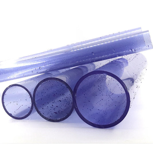 Clear Blue UPVC Water Hose Aquarium Tube 2pcs 200mm