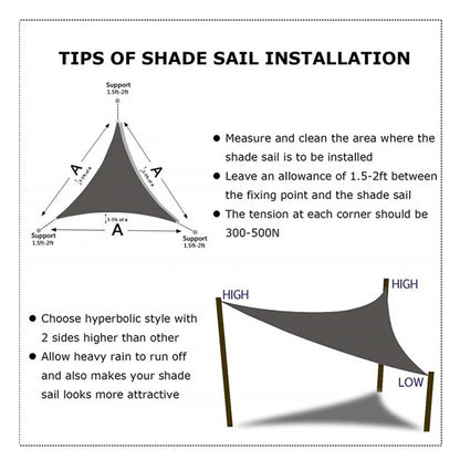 3x6m Sun Shelter Sail for Camping and Patio