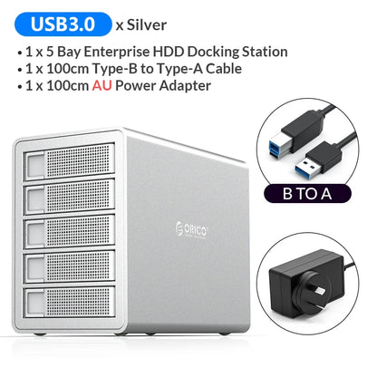 5 Bay HDD Dock USB 3.0 Dual-Chip 150W