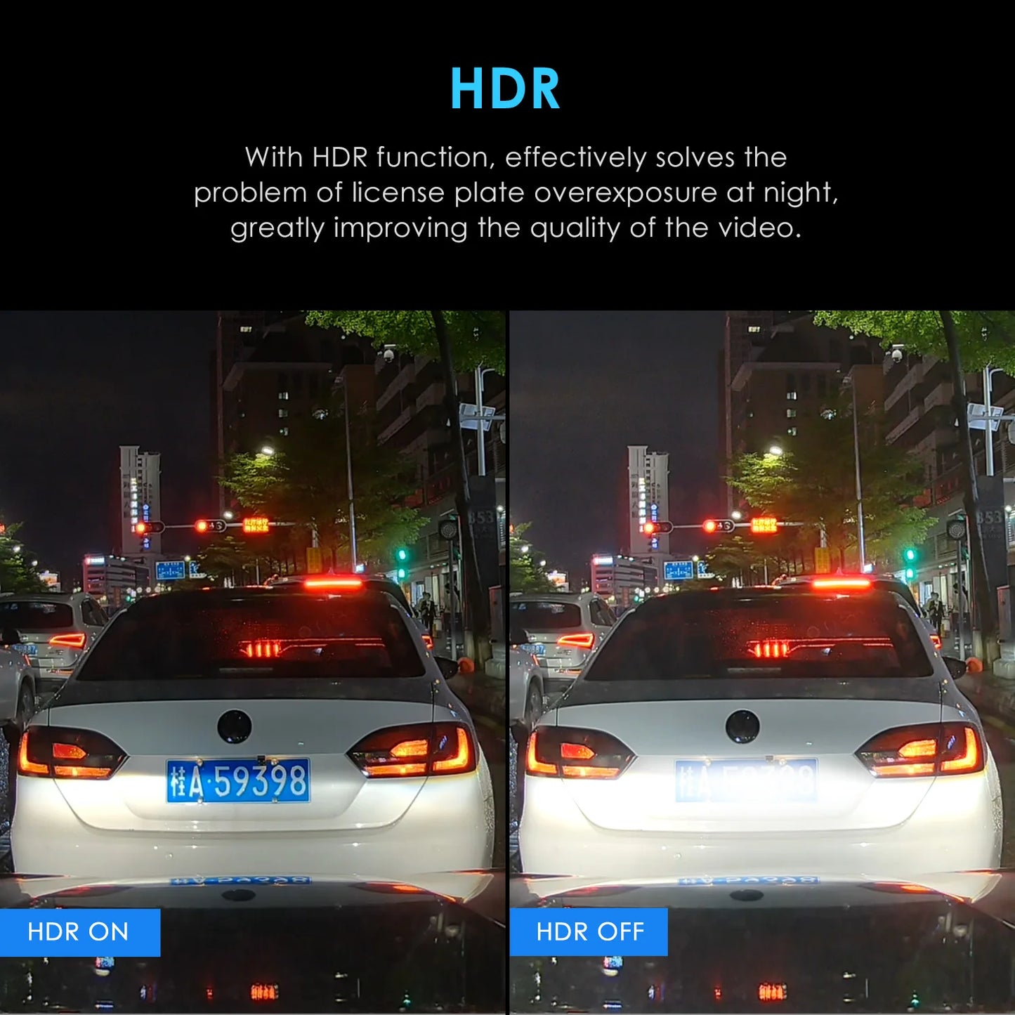 2K Car Dash Camera Parking Mode G-Sensor