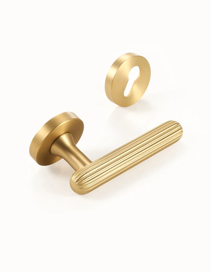 Heavy Duty Brass Door Handle Lever Interior Wood Doors