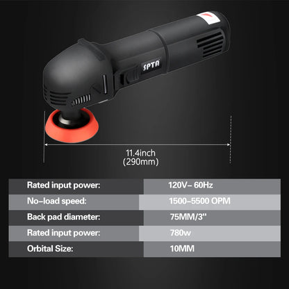 Mini Rotary Polisher Kit with Pads Extension Shaft