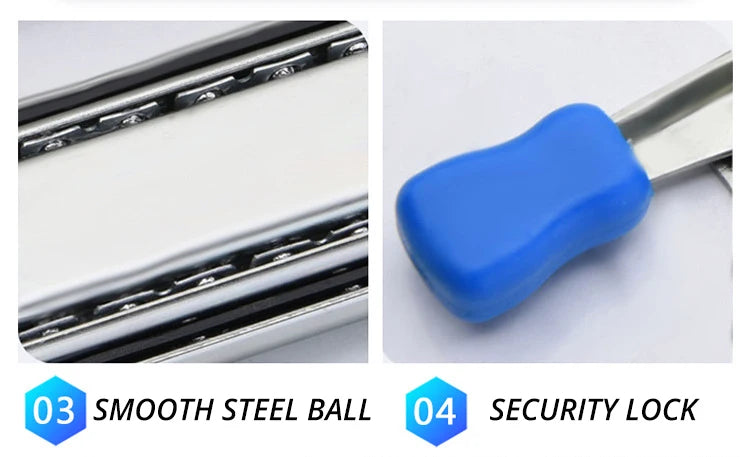 34" Heavy Duty Drawer Rails Ball Bearing Slides