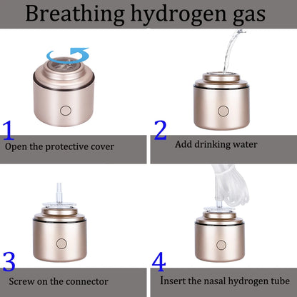 Nano Hydrogen Water Generator Bottle Rechargeable White