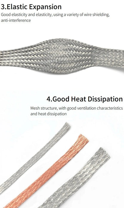 30M Tinned Copper Braided Cable Sleeve 16mm Expandable