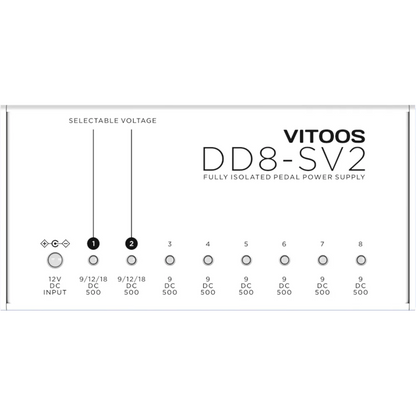 ISO8 Digital Guitar Pedal Power Supply High Power and Clean