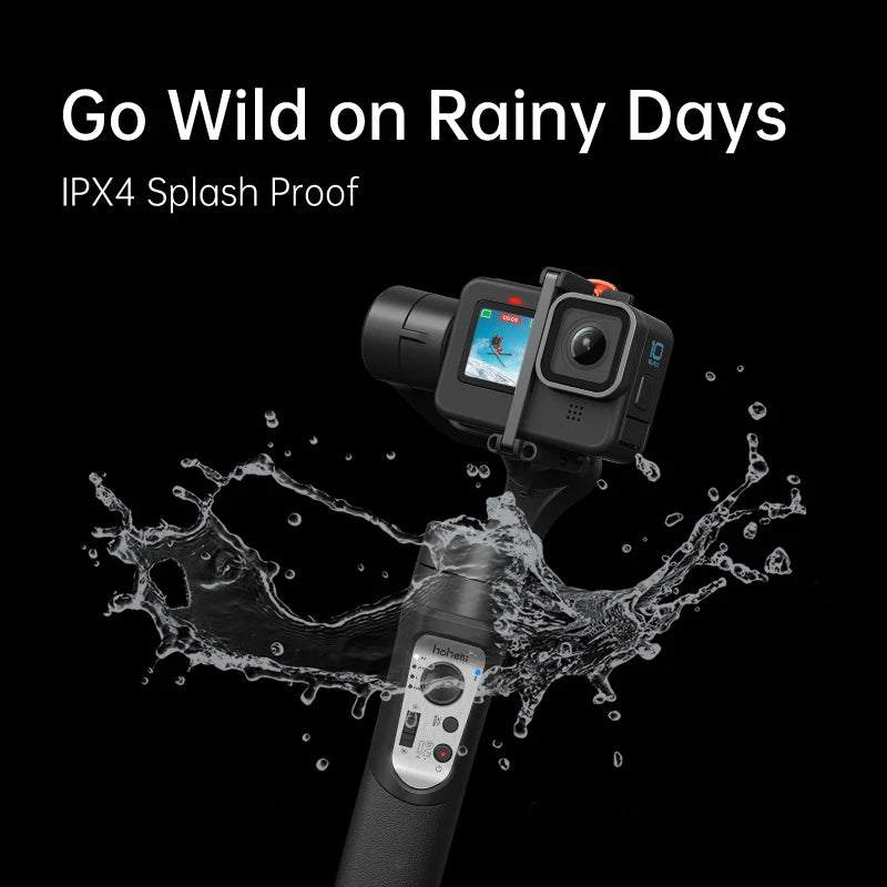 Waterproof 3-Axis Camera Gimbal for Smooth Action Video Shooting