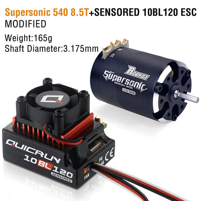 120A 8.5T RC Drift Car Brushless Motor with ESC Controller