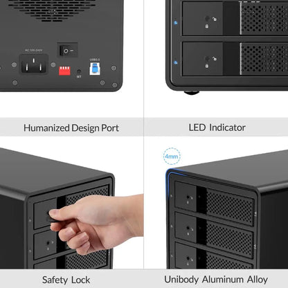 5 Bay SATA to USB3 Hard Drive Dock for Bulk Backup
