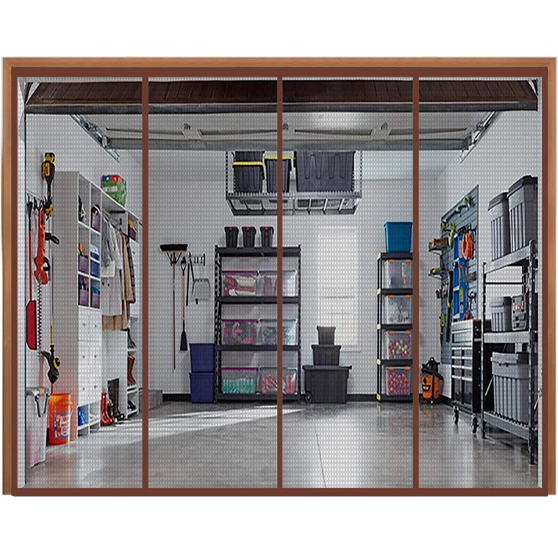 Magnetic Garage Door Insect Screen White Net Curtain