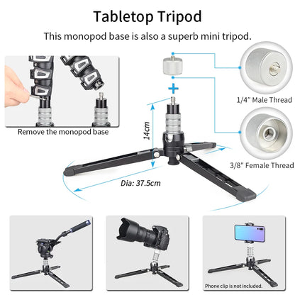 Lightweight Video Monopod Stand DSLR Travel Support