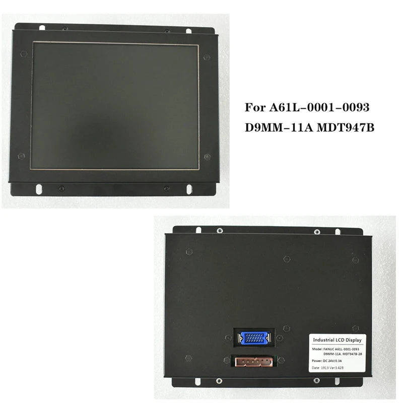 Industrial 9 Inch LCD Display Monitor FANUC CRT Replacement