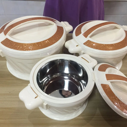 Large Capacity Thermal Rice Bucket Set White
