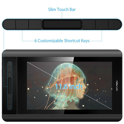 11.6 Inch Drawing Tablet with Pen and Express Keys