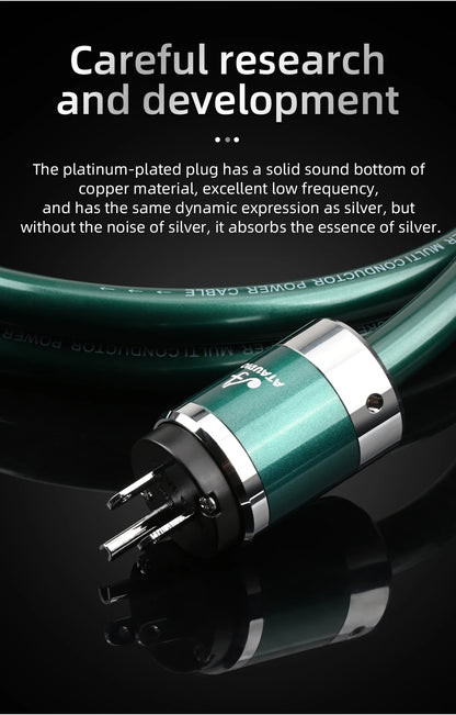 3m Hi-Fi OCC Copper Power Cable for Tube Amplifiers