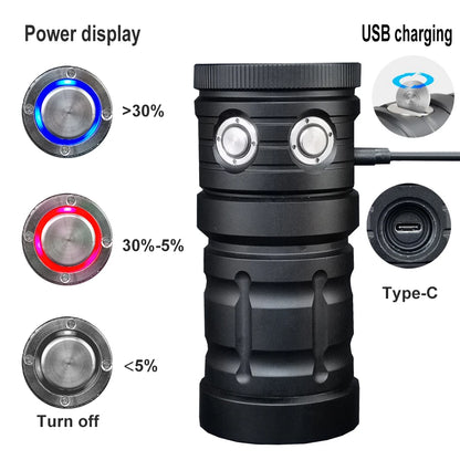 18000 Lumen LED Diving Flashlight Waterproof Tactical Torch