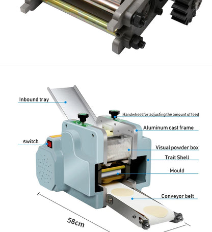 Automatic 7.5cm Square Wonton Skin Press