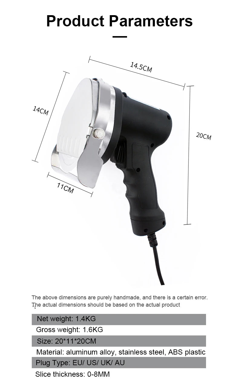 Electric Doner Kebab Knife Meat Slicer with Blades