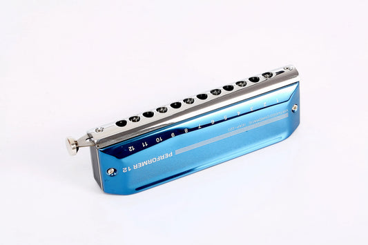 A Key 12-Hole 48-Tone Chromatic Harmonica for Musicians