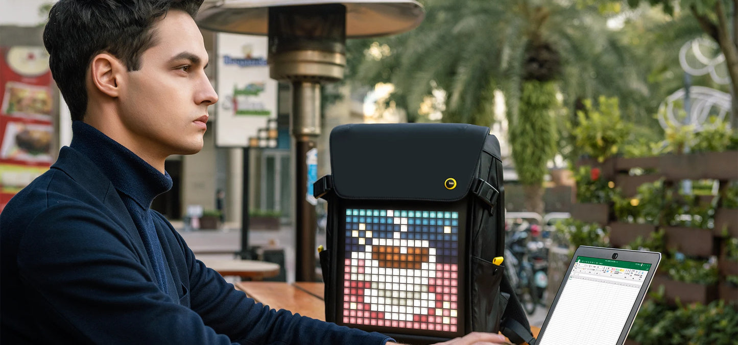 Portable Travel Laptop Bag with Custom LED Pixel Display