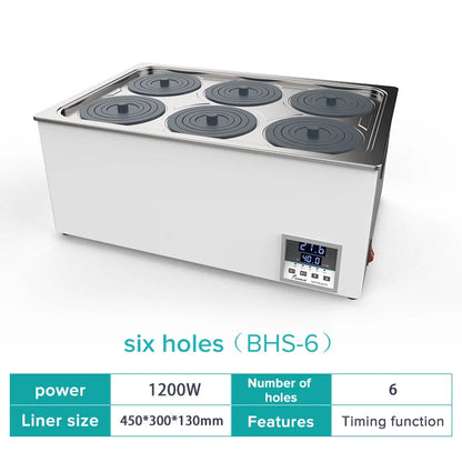 6 Holes 6-Hole Laboratory Water Bath Heater Constant Temperature