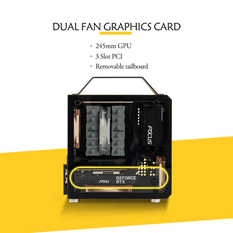 Compact Gaming ITX Case Silver Air Type C Version