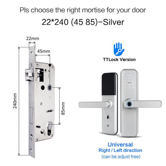 WiFi Door Lock with Fingerprint Password and Card