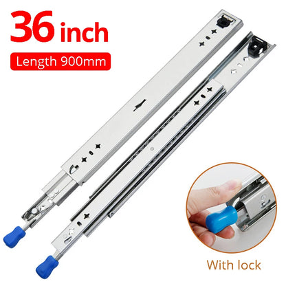 36" Full Extension Drawer Slides Heavy Duty Locking