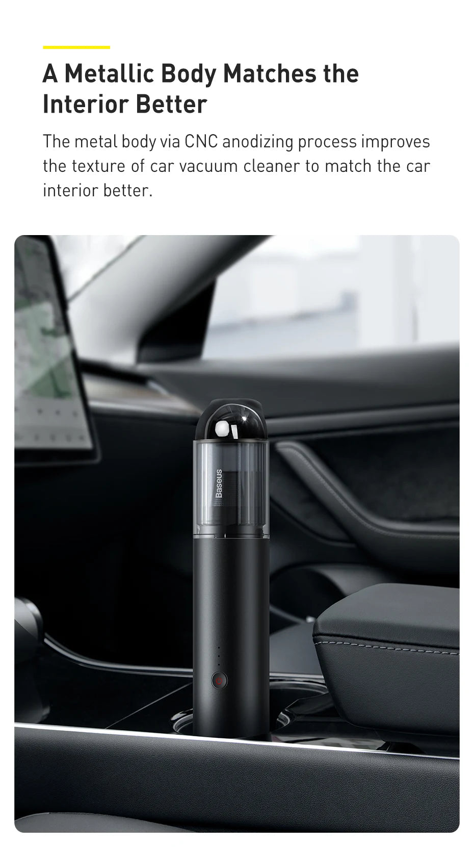 2-in-1 Cordless Car Vacuum Cleaner with Blowpipe & LED
