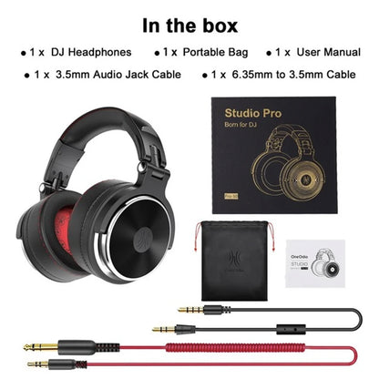 Over-Ear Studio Headphones with Microphone for PC and Phone
