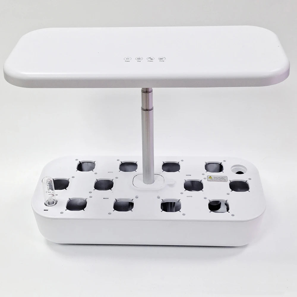 White Indoor Soilless Planting Machine with LED Grow Light