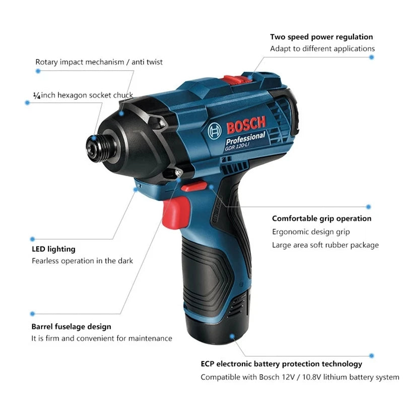 Cordless 100Nm Impact Wrench for DIY and Workshop