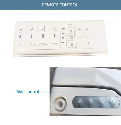 Heated Long Toilet Seat with Bidet and Massage Feature