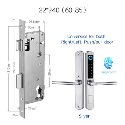 Waterproof 6085 Silver Electronic Door Lock with RFID
