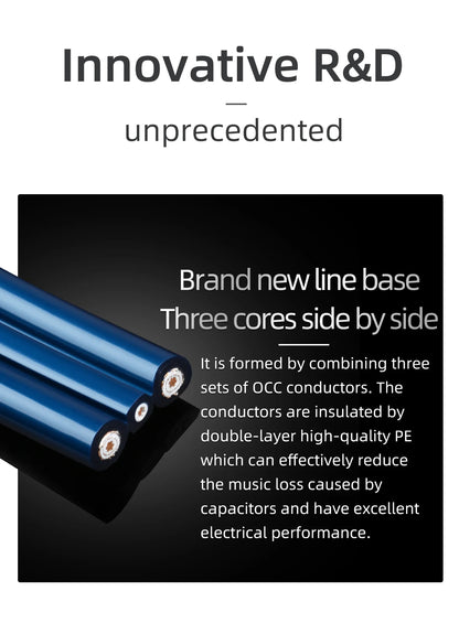 High Performance 3.5m HIFI Amplifier Power Cable