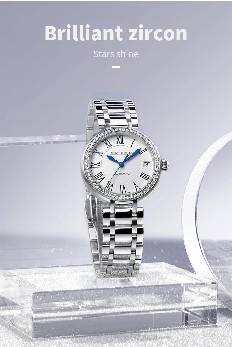 Elegant Ultra-Thin Ladies Mechanical Watch for Casual Wear