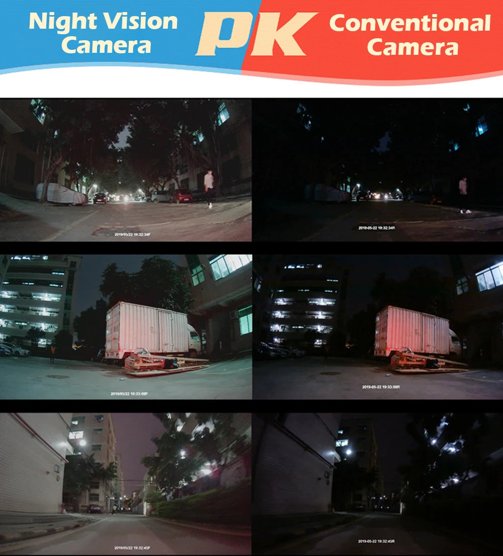 Waterproof Motorcycle Dash Cam 1080P 128GB Night Vision