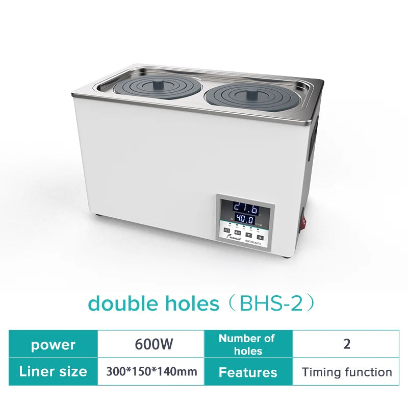 2 Holes Laboratory Water Bath Heater 2-Hole Digital Thermostat