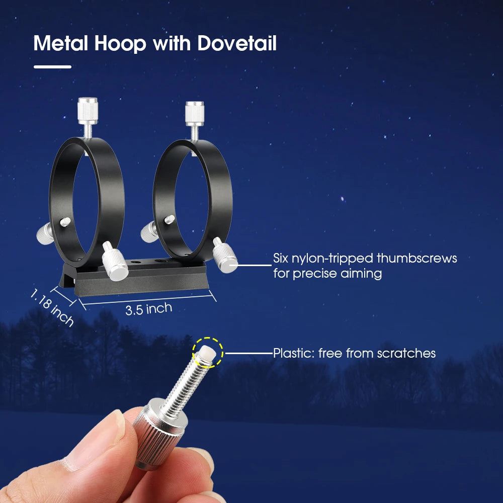 50mm/190mm Compact Guide Scope with Helical Focuser