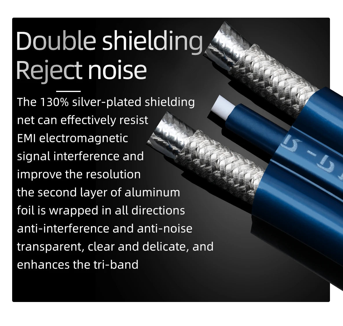 2m Silver-Plated HIFI Power Cable for Audio