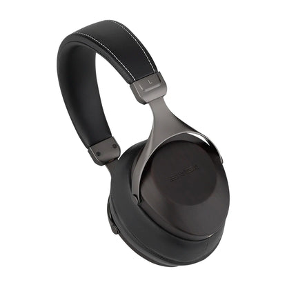 Portable Black Wood Over-Ear Hi-Fi Headphones