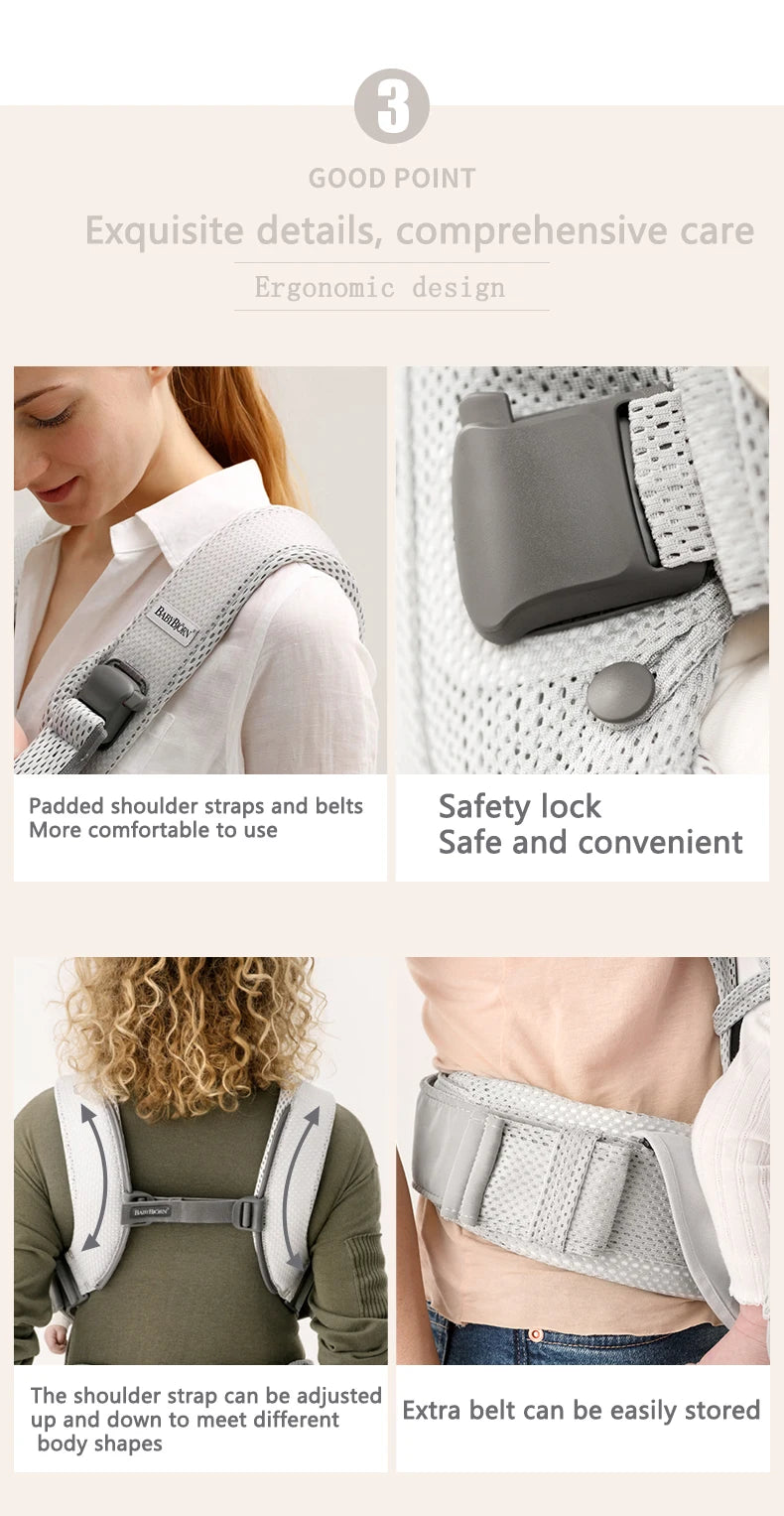 Baby Sling Carrier Ergonomic Breathable Night Flower Design