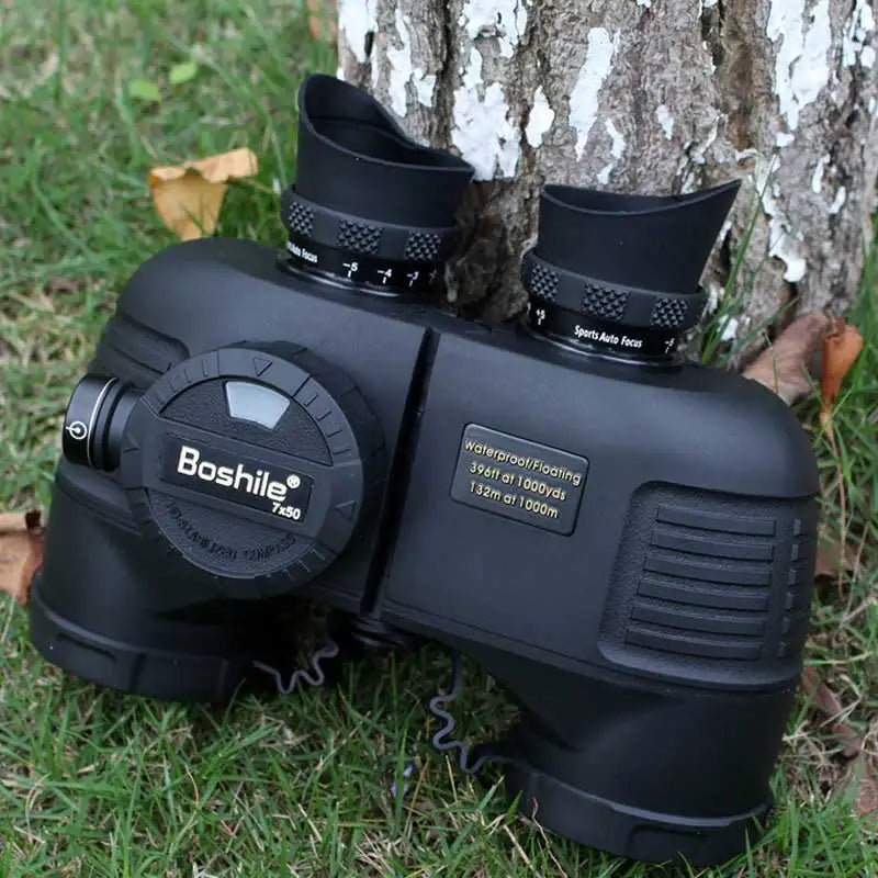 7x50 Waterproof Compass Binoculars HD BAK4 Floating