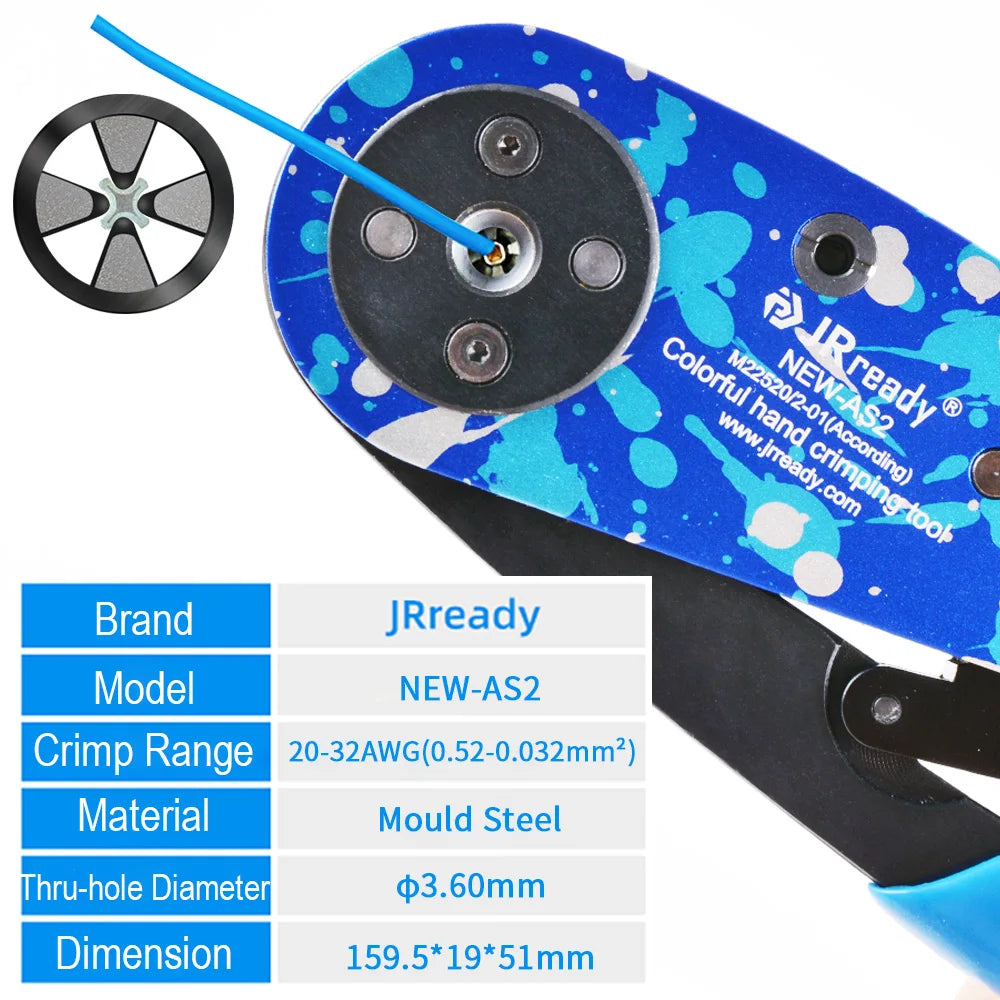 7 Position M22520/2-01 Wire Crimper for Miniature Connectors