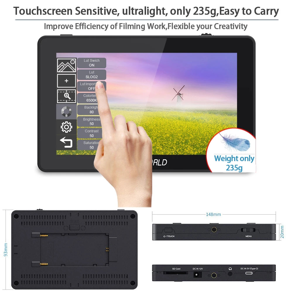 FHD On-Camera Video Monitor NP750 with Focus Assist
