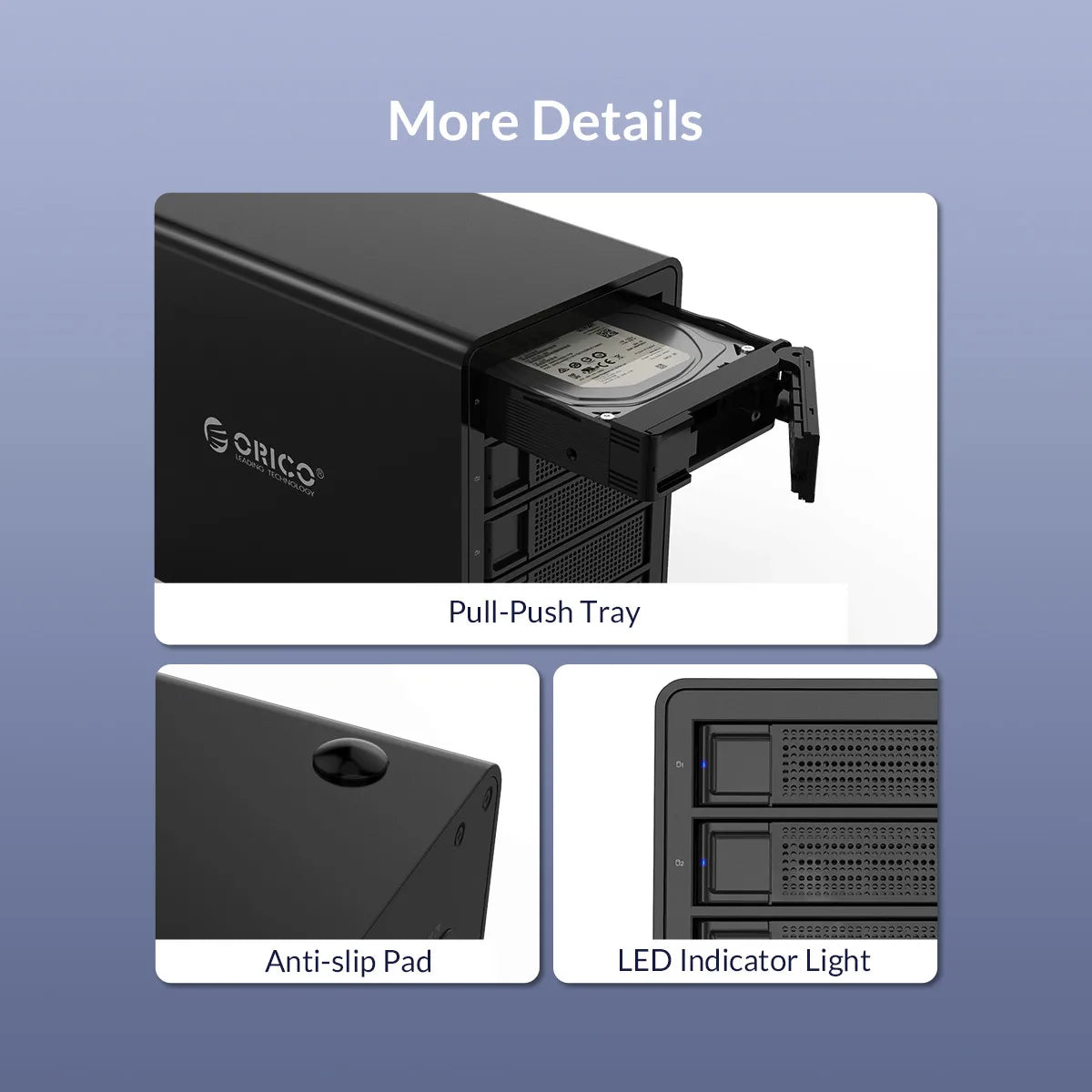 4 Bay USB-C Hard Drive Dock 10Gbps Black