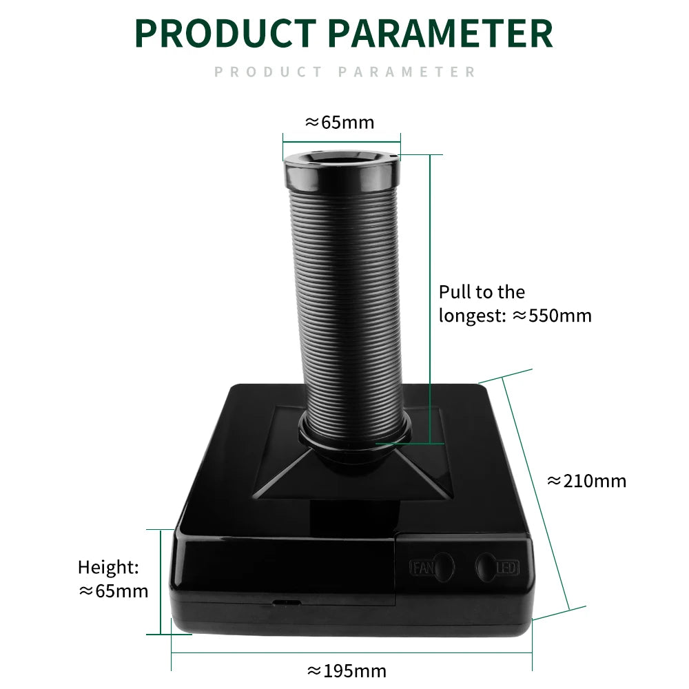 220V Solder Smoke Absorber with LED Light Carbon Filter